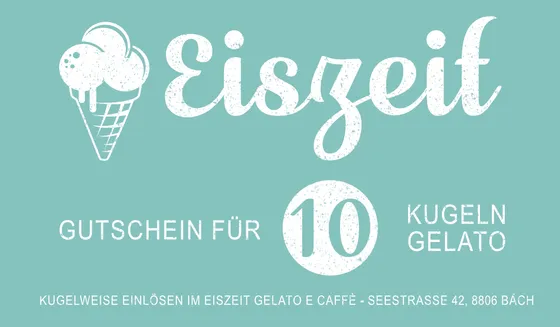 Eiszeit Gutschein für 10 Kugeln Gelato